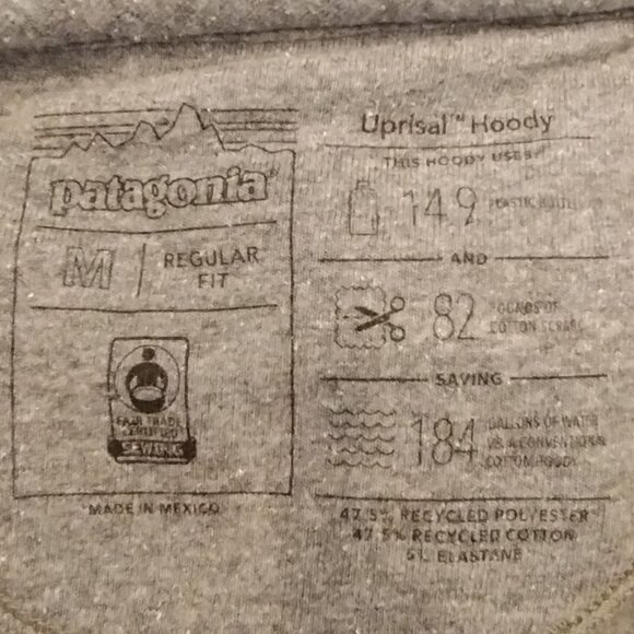 Patagonia Uprisal P-6 Logo Hoody Size M - Picture 11 of 11